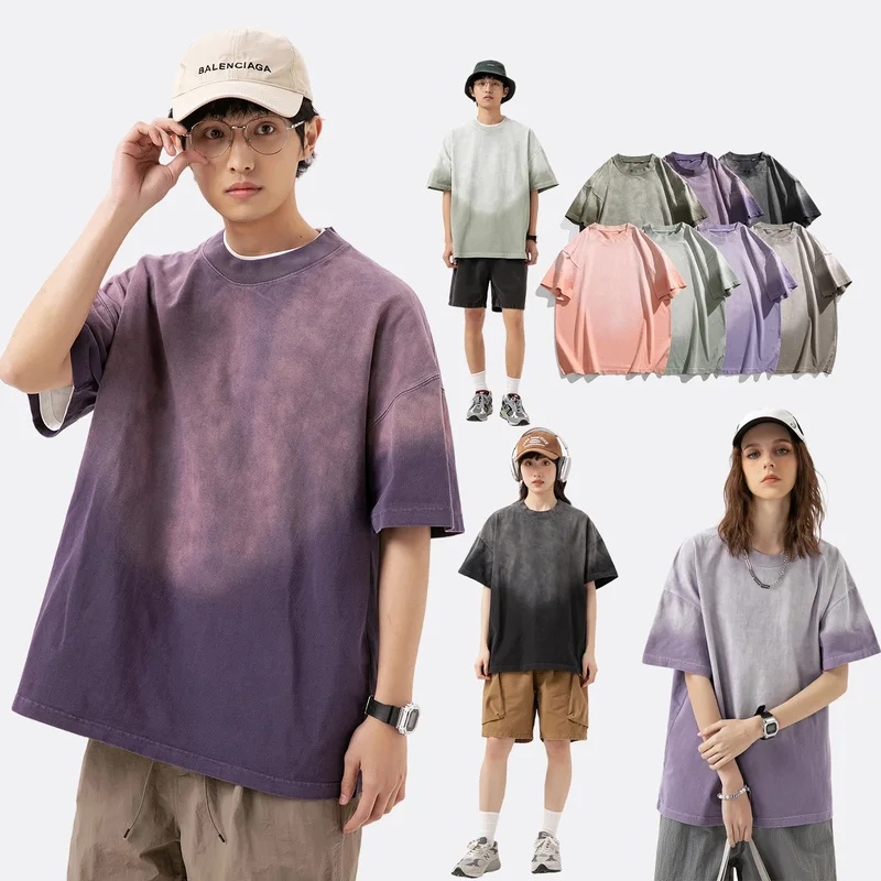 Vintage Fashion T Shirts - เสื้อยืดคอตตอนคุณภาพสูง 300 กรัม เสื้อยืดแฟชั่นสตรีทแวร์ฮิปฮอปทรงโอเวอร์ไซส์ แขนสั้นสำหรับผู้ชายและผู้หญิง เสื้อยืดวินเทจ