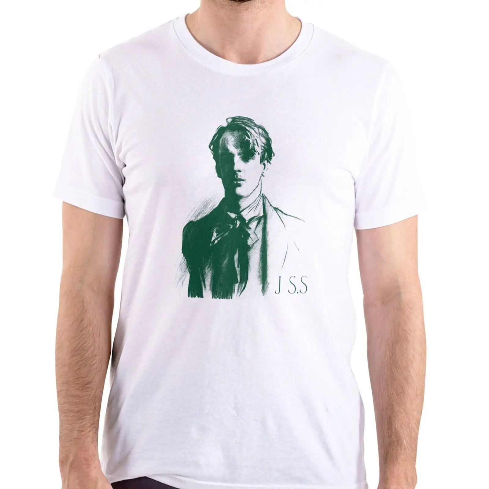 Vintage Fashion Drawings - เสื้อยืดลายกราฟิก John Singer Sargent ลายวาดด้วยชาร์โคล สไตล์วินเทจ