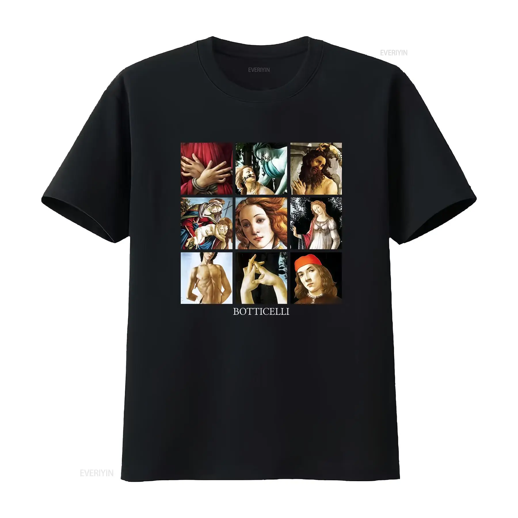 Vintage Fashion History - เสื้อยืดลาย Botticelli ประวัติศาสตร์ศิลปะ วินเทจ ลุคสบายๆ ลายกราฟิก