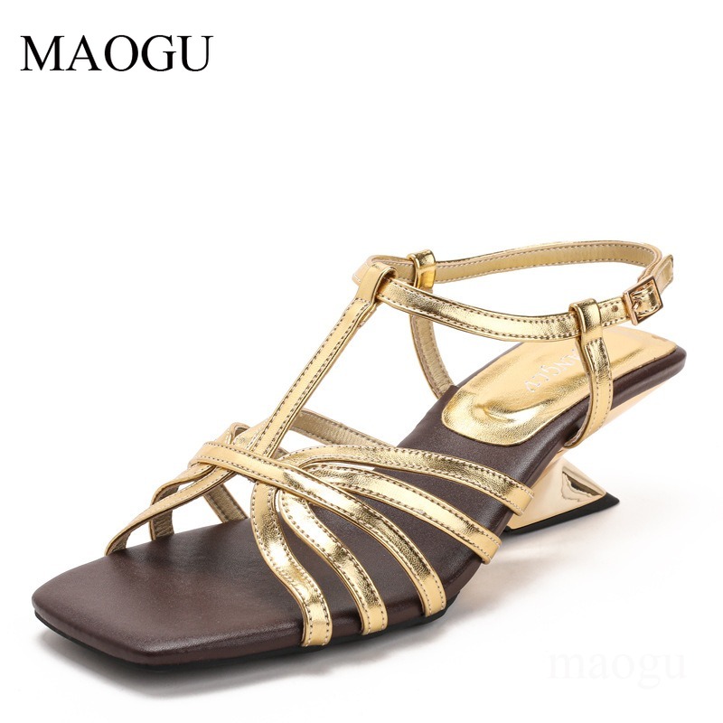 Vintage Fashion Style Female - ขนาด 35-42 รองเท้าแตะผู้หญิงสไตล์กลาดิเอเตอร์สไตล์ฝรั่งเศสวินเทจหญิงสง่างามรองเท้าลำลองฤดูร้อนแฟชั่นกลางแจ้งซานดาเลียส เด มูเยร์