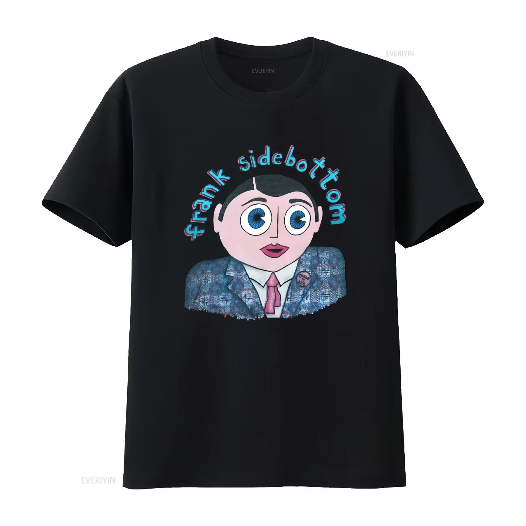 Vintage Fashion T Shirts - เสื้อยืดตลกขบขันสไตล์อังกฤษยุค 1980s Frank Sidebottom Space is