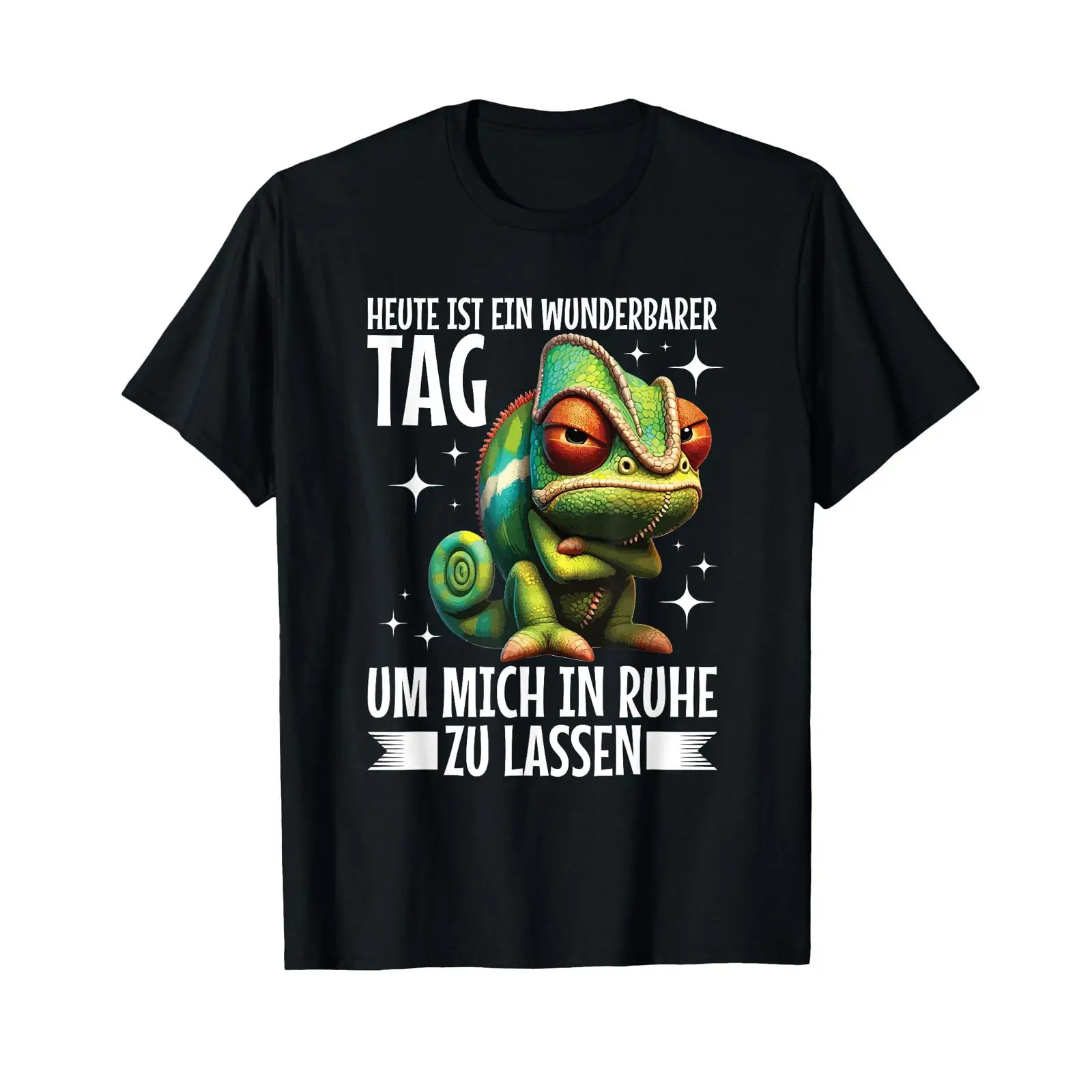 Vintage Fashion Tags - เสื้อยืด Camelion พร้อมข้อความภาษาเยอรมัน Heute Ist Ein