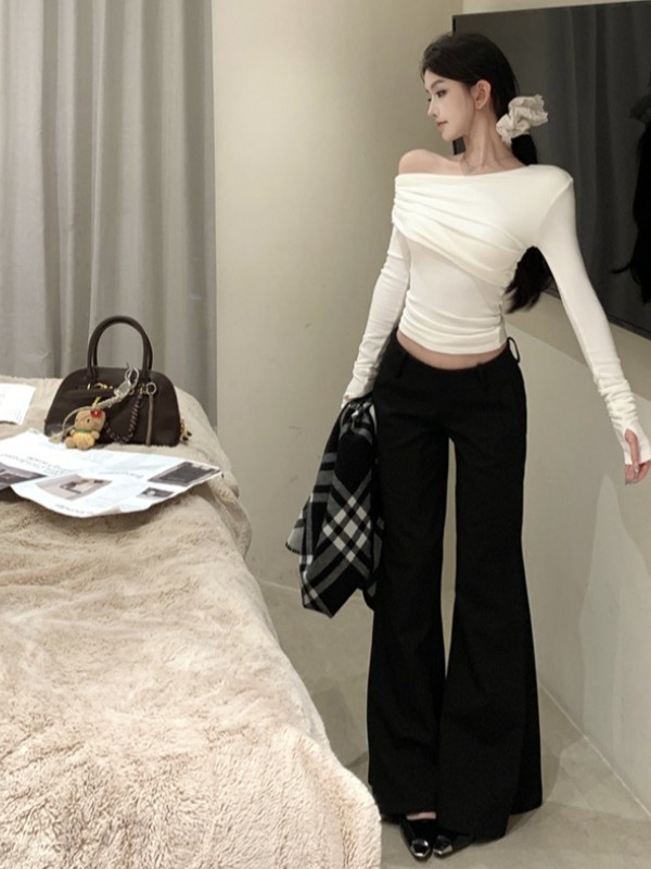 เสื้อยืดแขนยาวสไตล์สาวเซ็กซี่  - Vintage Fashion T Shirts บทวิจารณ์และราคา