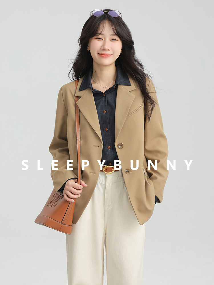 เสื้อแจ็คเก็ตเบลเซอร์ทรงหลวมสไ - Vintage Fashion Retro Outfit บทวิจารณ์และราคา