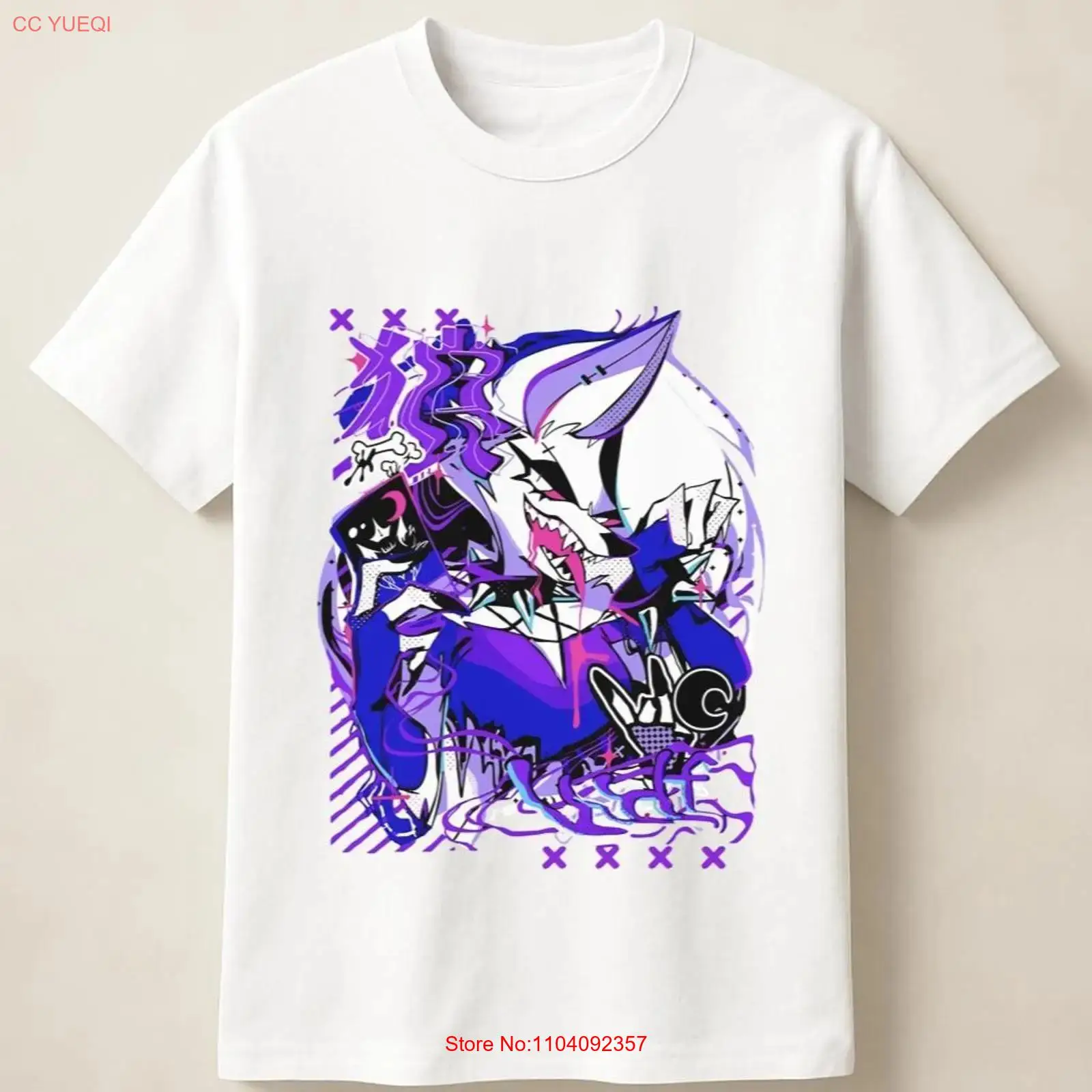 เสื้อยืดลายกราฟฟิตี้หมาป่าอนิเ - Vintage Fashion Illustrations บทวิจารณ์และราคา