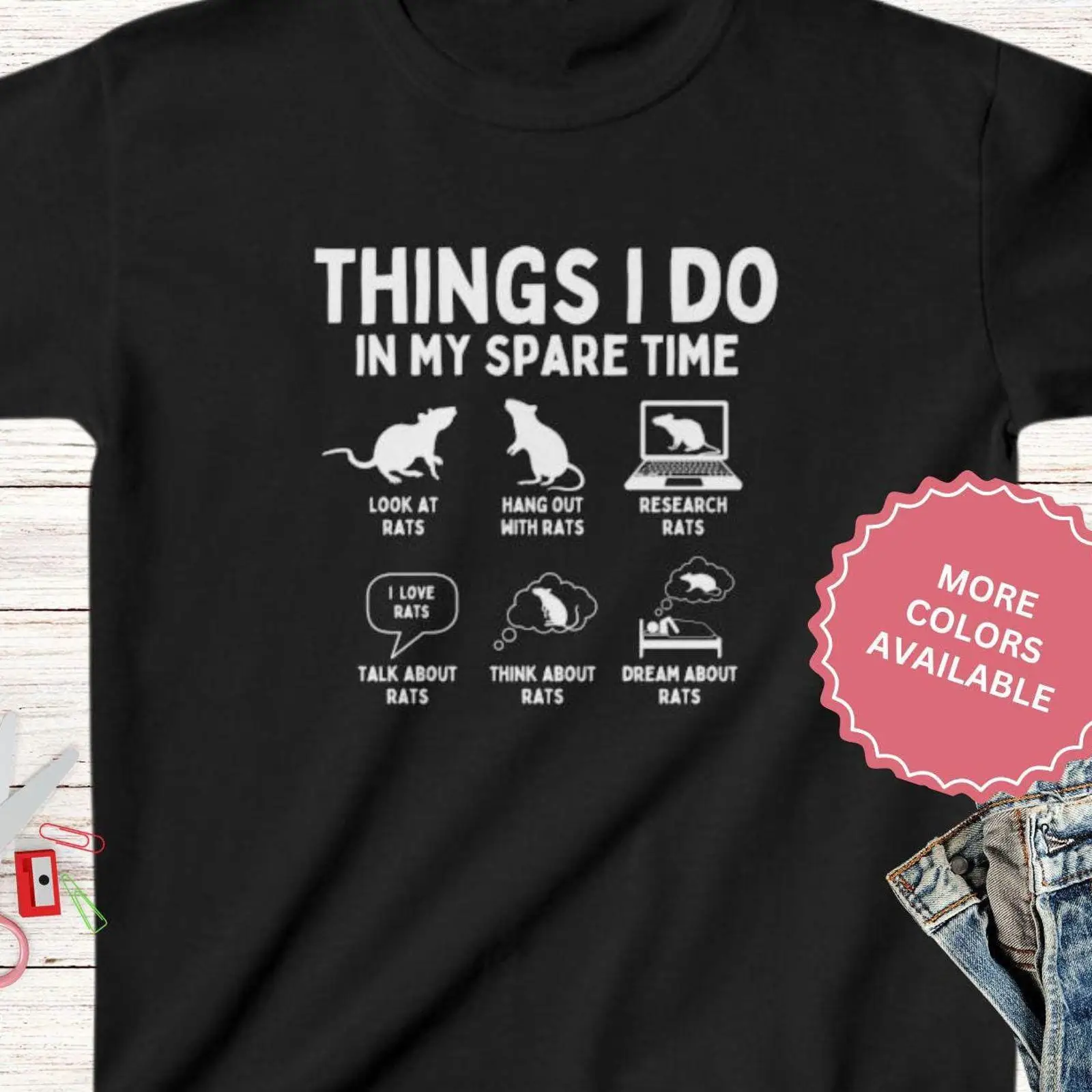 สิ่งที่ฉันทำในเวลาว่าง เสื้อยื - Quirky Vintage Fashion บทวิจารณ์และราคา
