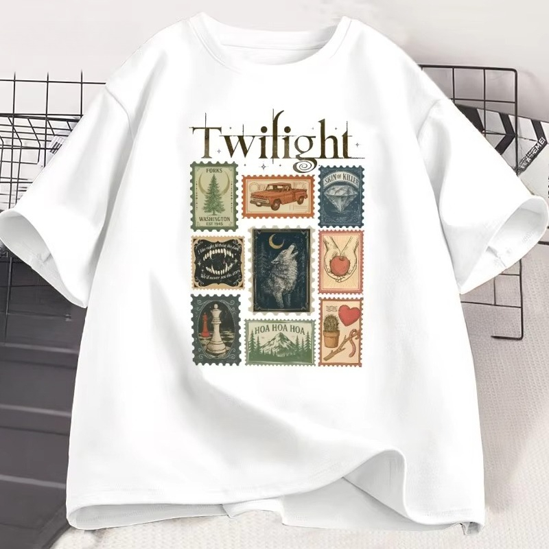 วินเทจทไวไลท์ฟอร์คส์เสื้อยืดคน - Vintage Fashion Books บทวิจารณ์และราคา