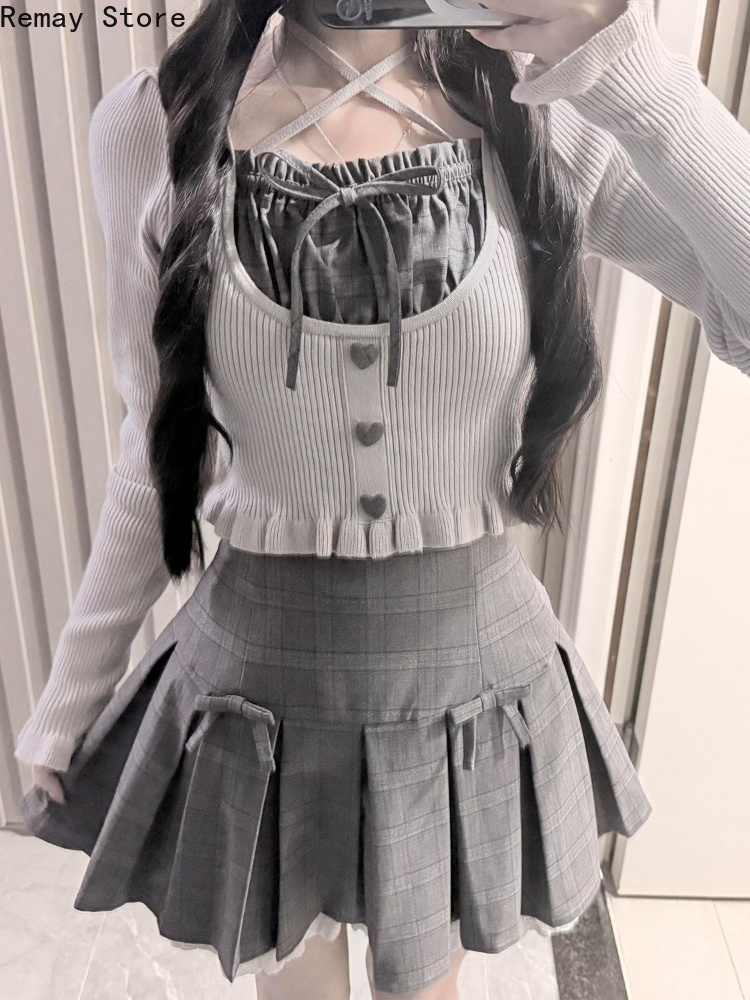 ชุดเซ็ตแฟชั่นสไตล์ฝรั่งเศสสุดห - Vintage Fashion Retro Outfit บทวิจารณ์และราคา