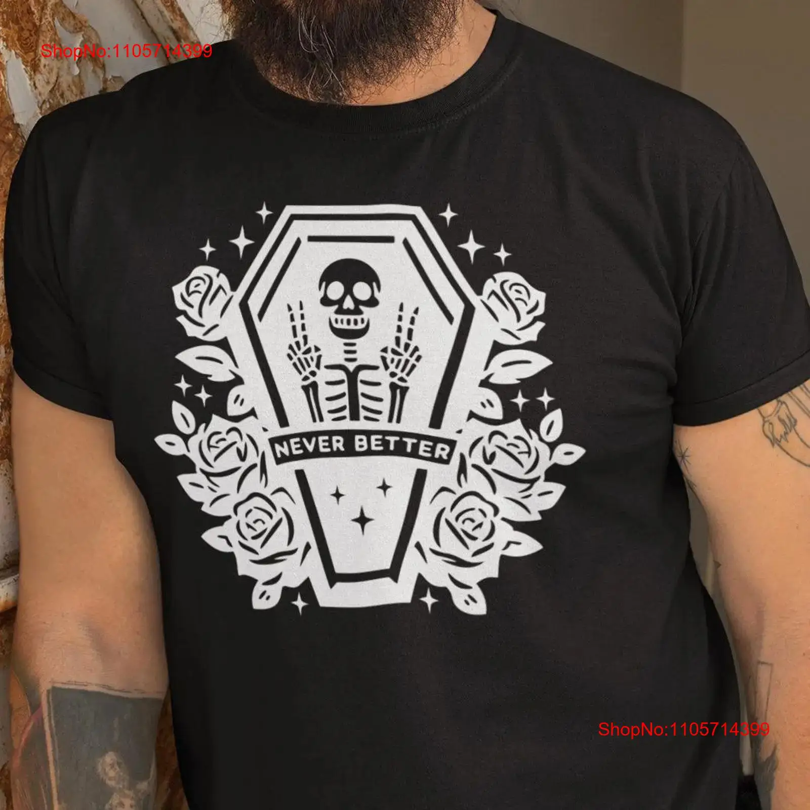 เสื้อยืด Never Better ลายโครงก - Quirky Vintage Fashion บทวิจารณ์และราคา
