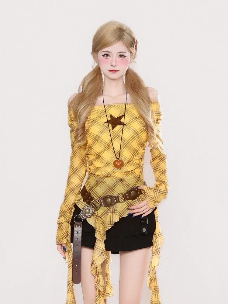 เสื้อยืดวินเทจลายสก๊อต Y2K สำห - Vintage Fashion T Shirts บทวิจารณ์และราคา
