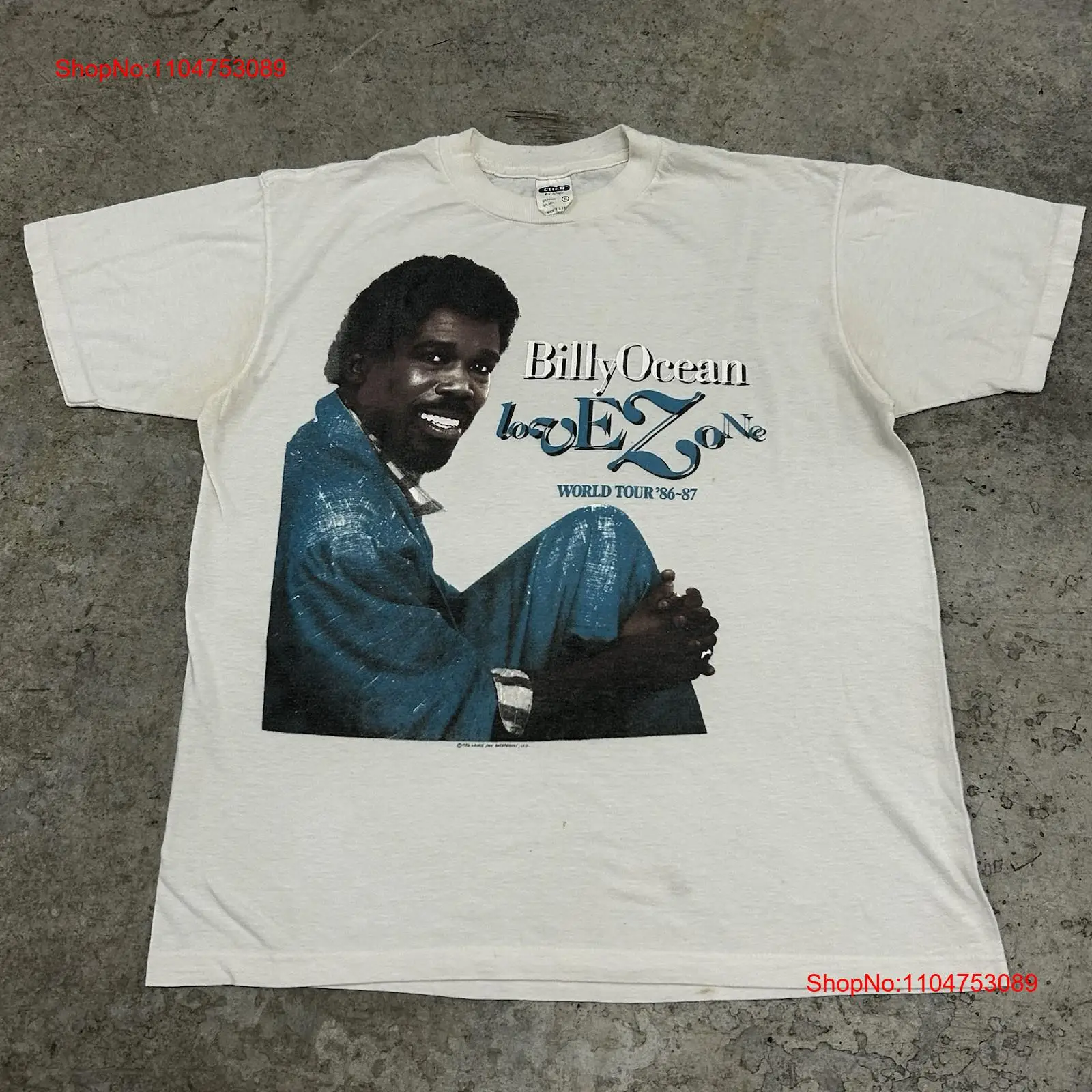Vintage 80s Billy Ocean Band T - Vintage Fashion T Shirts บทวิจารณ์และราคา