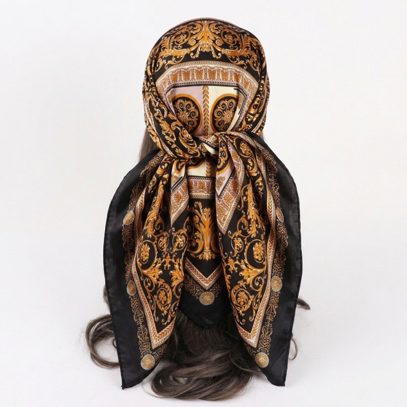 ผ้าพันคอซาตินวินเทจทรงสี่เหลี่ - Vintage Fashion Hijab บทวิจารณ์และราคา