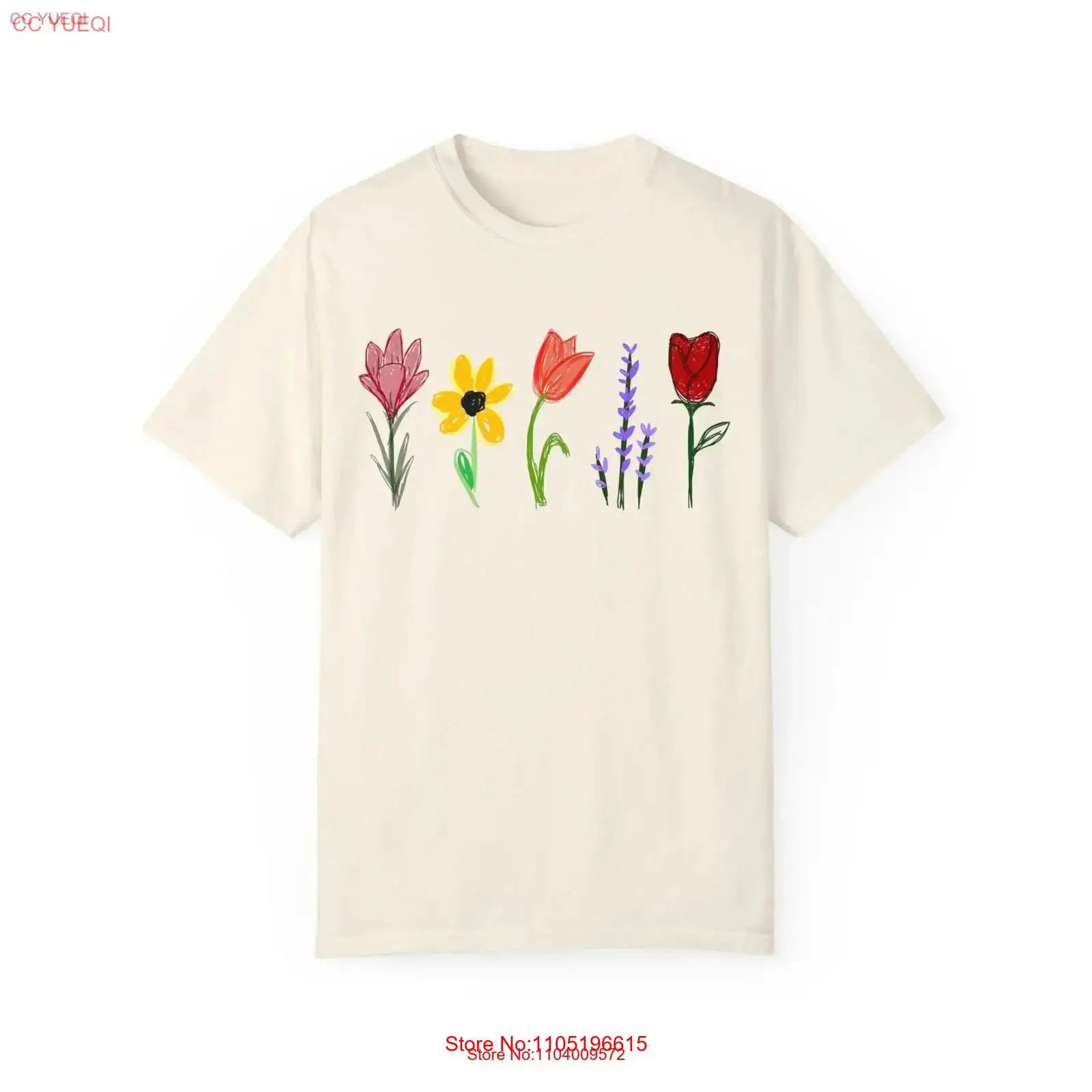 เสื้อยืดลายดอกไม้ ลายเส้นน่ารั - Vintage Fashion Drawings บทวิจารณ์และราคา