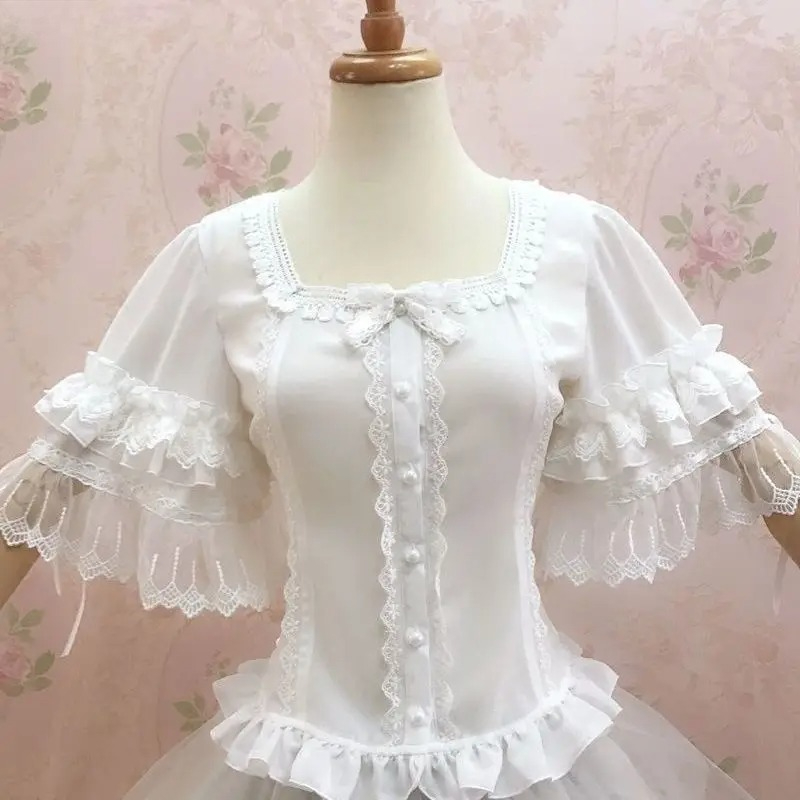 เสื้อสไตล์วินเทจ Y2K โลลิต้า ส - Vintage Fashion Style Female บทวิจารณ์และราคา