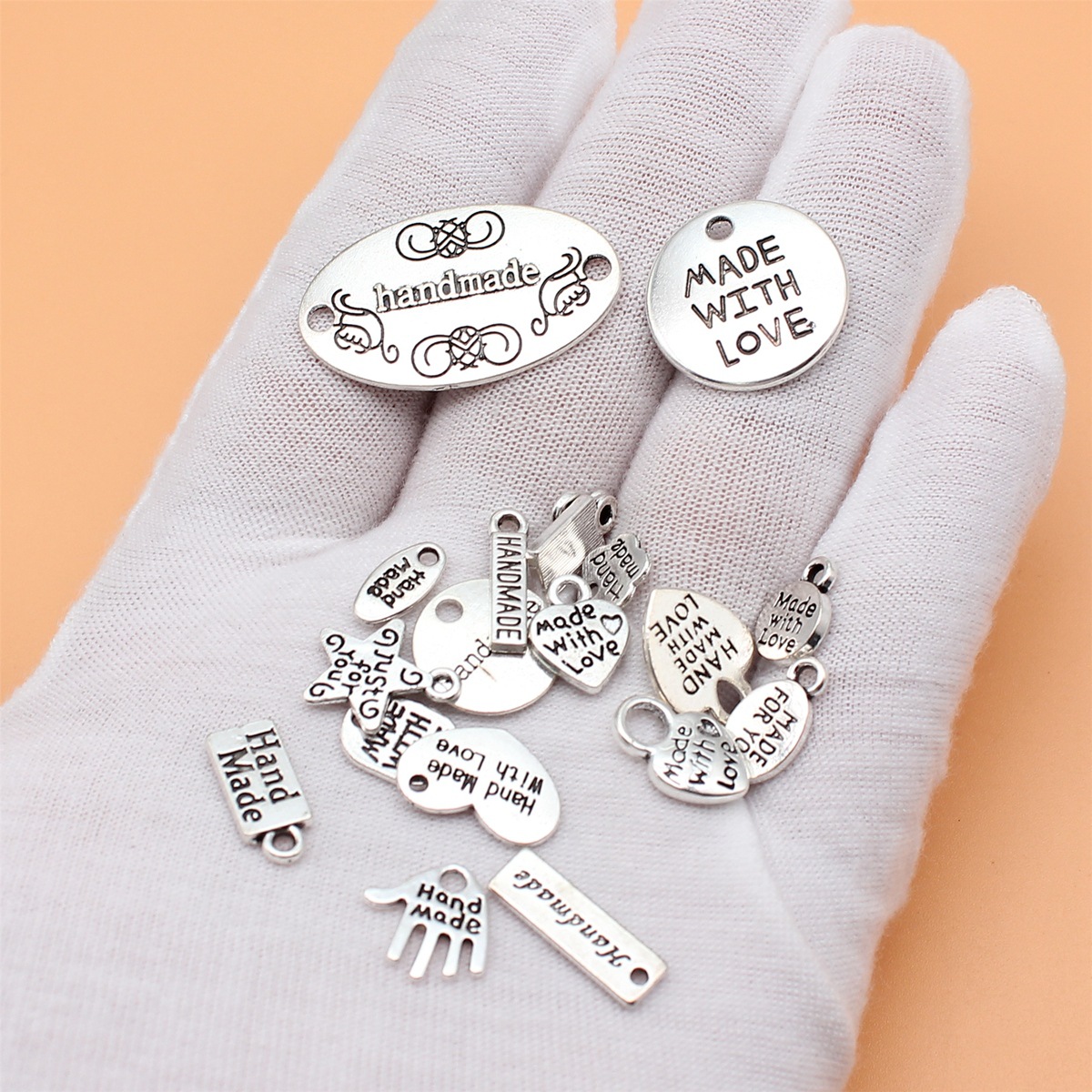 19ชิ้นสีเงินโบราณทำด้วยมือ, ทำ - Vintage Fashion Tags บทวิจารณ์และราคา