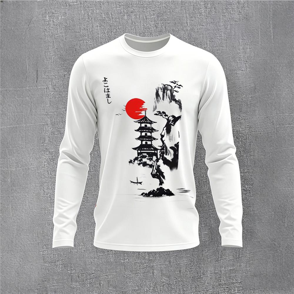 เสื้อยืดแขนยาวลายดอกพลัมสไตล์จ - Vintage Fashion T Shirts บทวิจารณ์และราคา