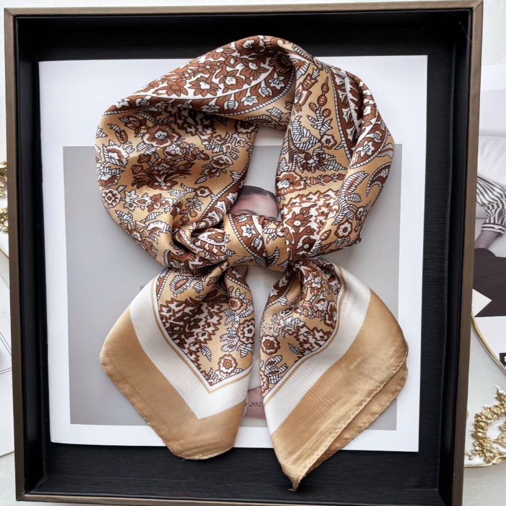 ผ้าพันคอไหมพิมพ์ลายหรูหราแบบให - Vintage Fashion Hijab บทวิจารณ์และราคา