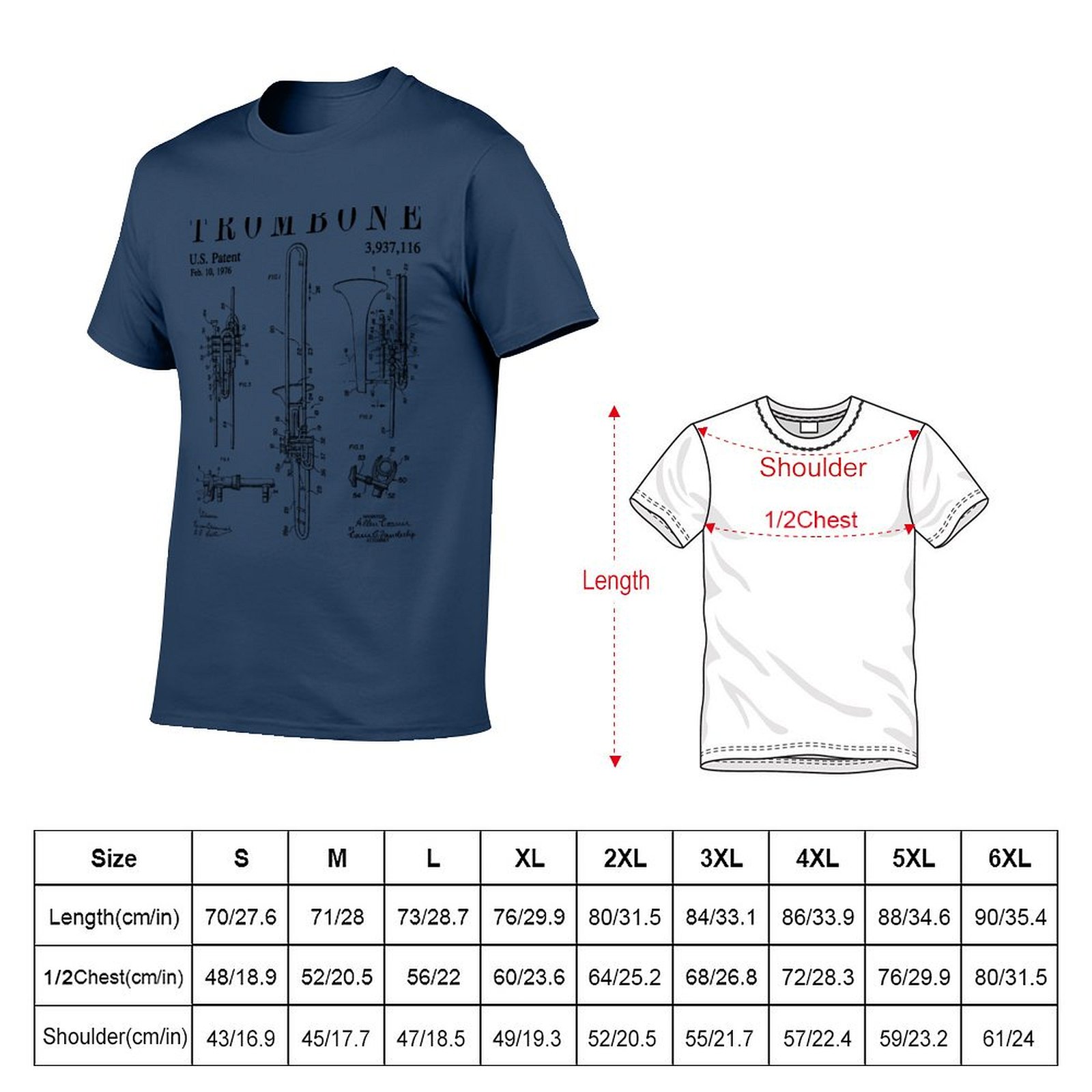 เสื้อยืดพิมพ์ลายทรอมโบนสไตล์วิ - Vintage Fashion Drawings บทวิจารณ์และราคา