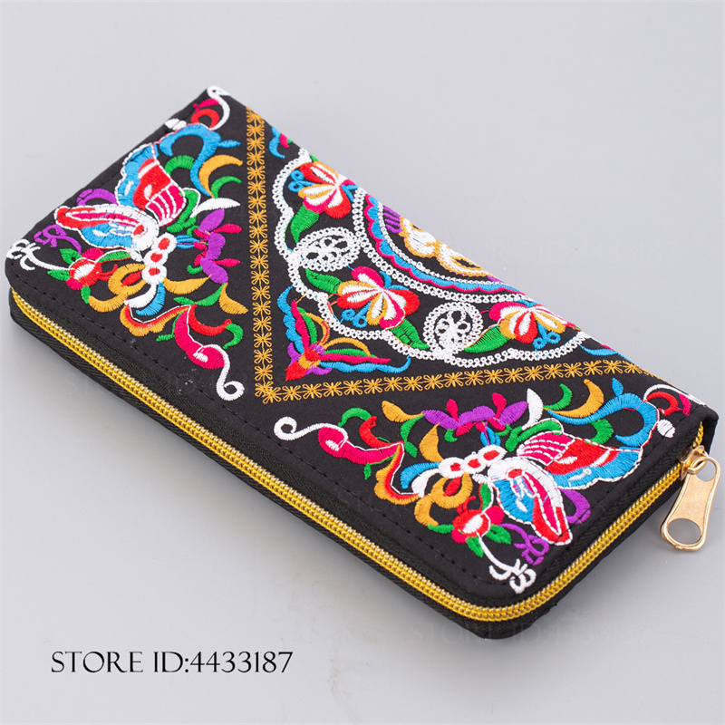 กระเป๋าสตางค์ยาวปักลายสไตล์วิน - Vintage Fashion Style Female บทวิจารณ์และราคา