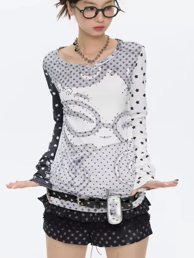 เสื้อยืดแขนยาวสไตล์ Y2k สำหรับ - Vintage Fashion T Shirts บทวิจารณ์และราคา
