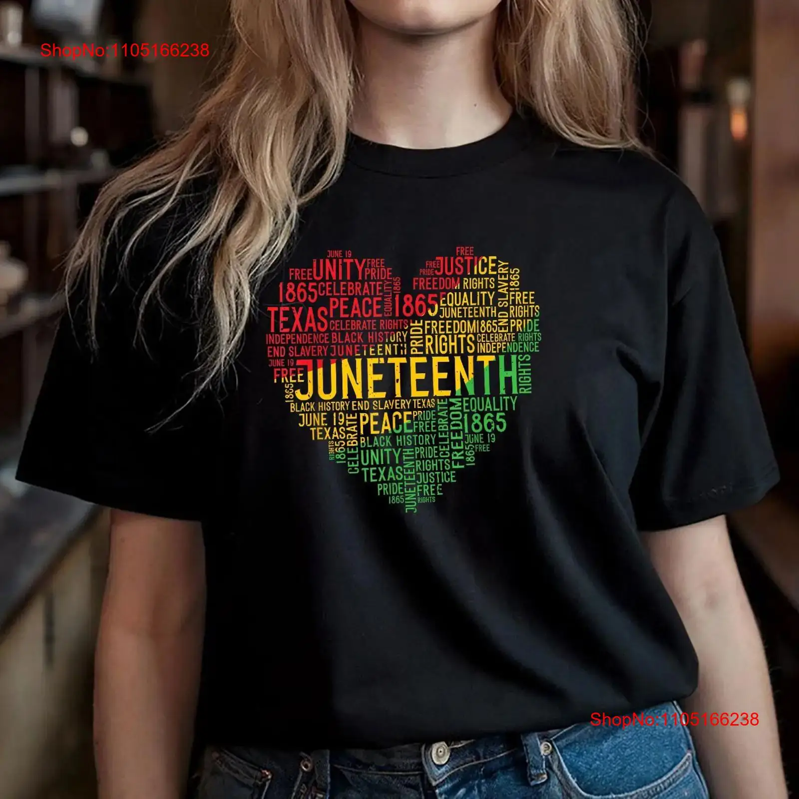 เสื้อยืดลาย Juneteenth สีดำ ปร - Vintage Fashion History บทวิจารณ์และราคา