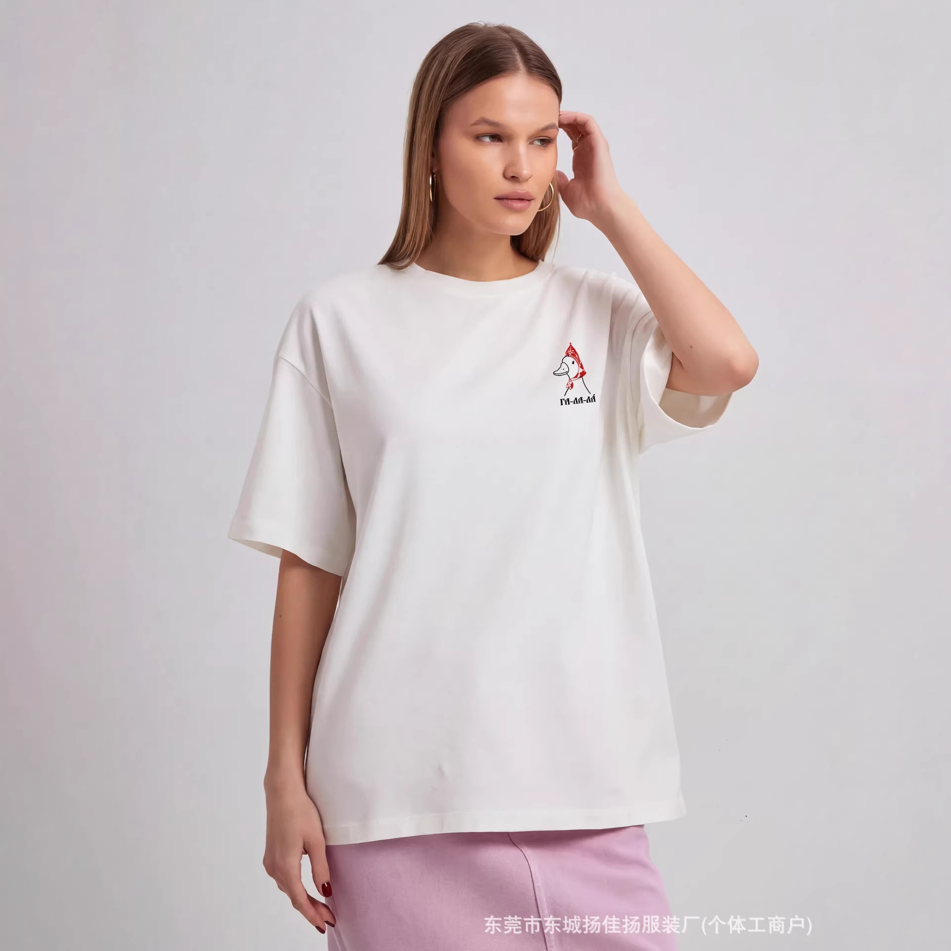เสื้อยืดผ้าฝ้ายพิมพ์ลายเป็ดรัส - Quirky Vintage Fashion บทวิจารณ์และราคา