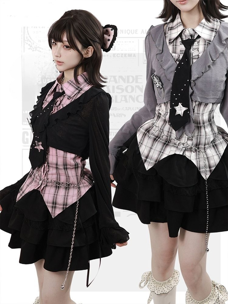 แฟชั่นฮาราจูกุ สไตล์สลิม กอธิค - Vintage Fashion Retro Outfit บทวิจารณ์และราคา