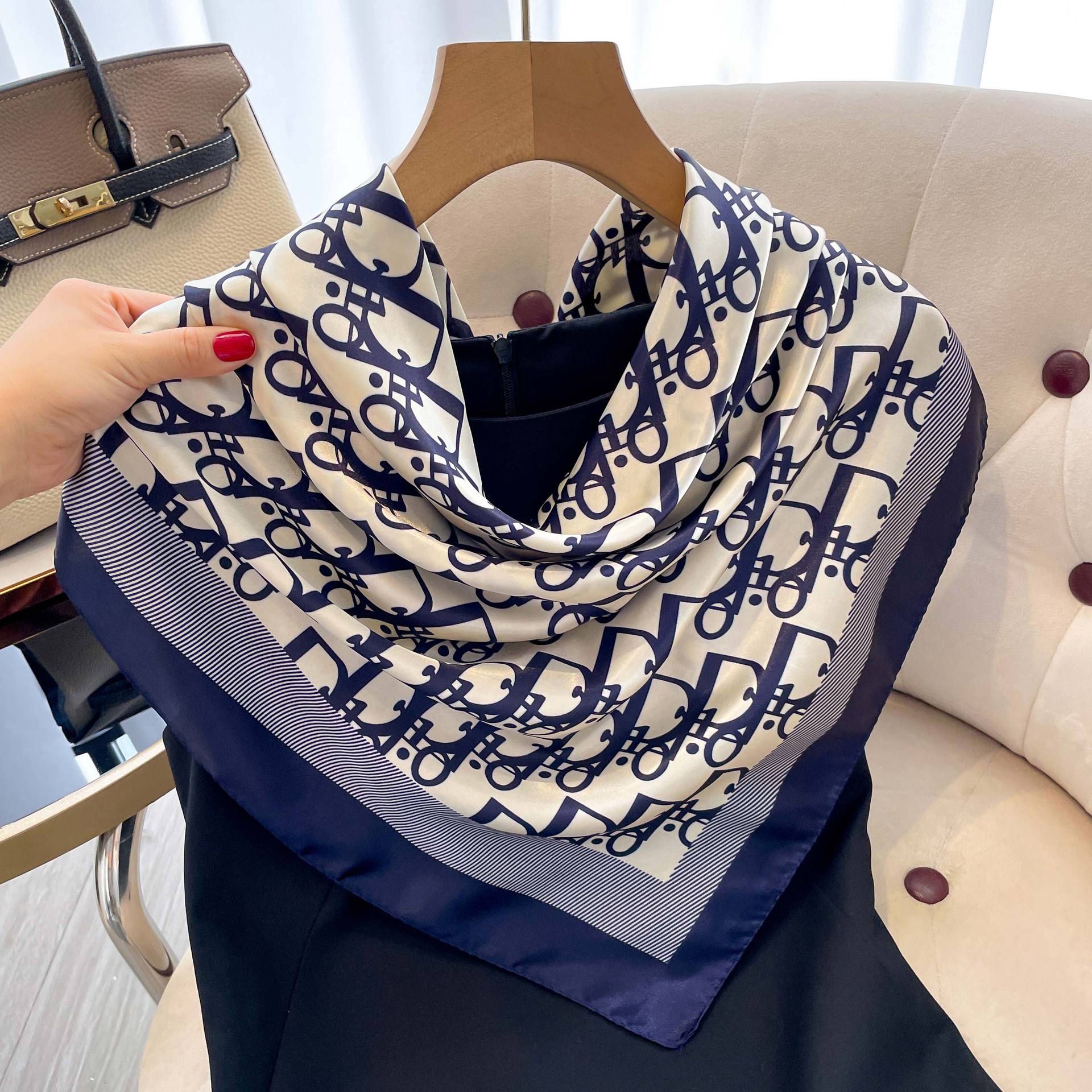 ผ้าพันคอไหมพิมพ์ลายวินเทจสำหรั - Vintage Fashion Hijab บทวิจารณ์และราคา