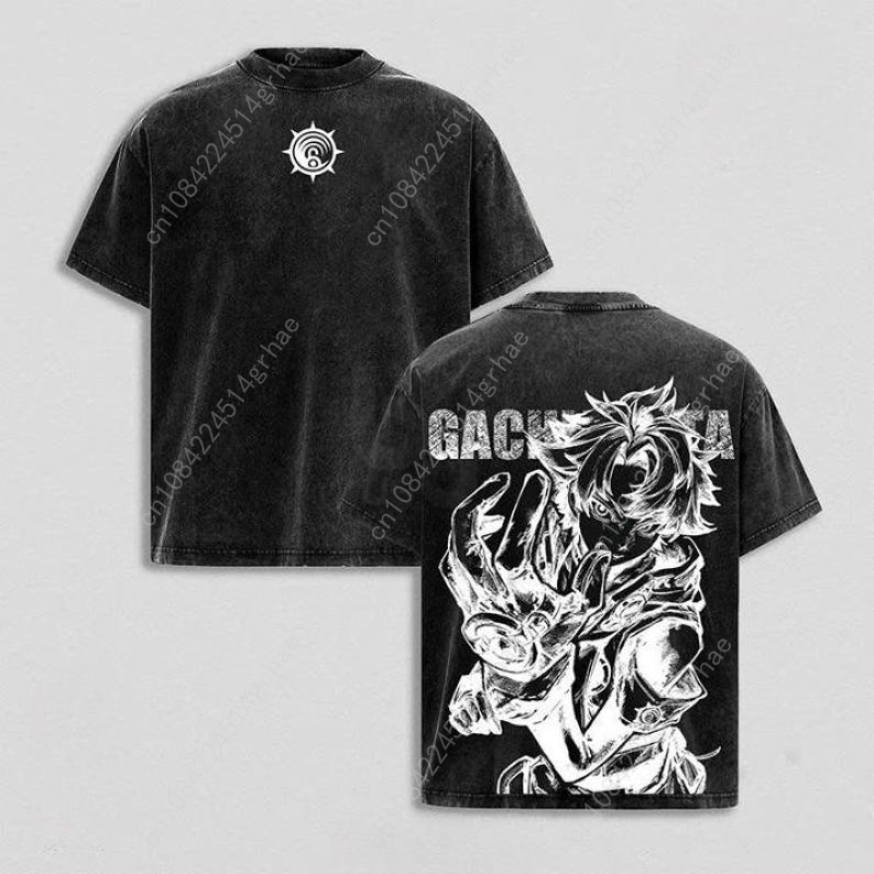 เสื้อยืดลายอนิเมะวินเทจ Gachia - Vintage Fashion T Shirts บทวิจารณ์และราคา