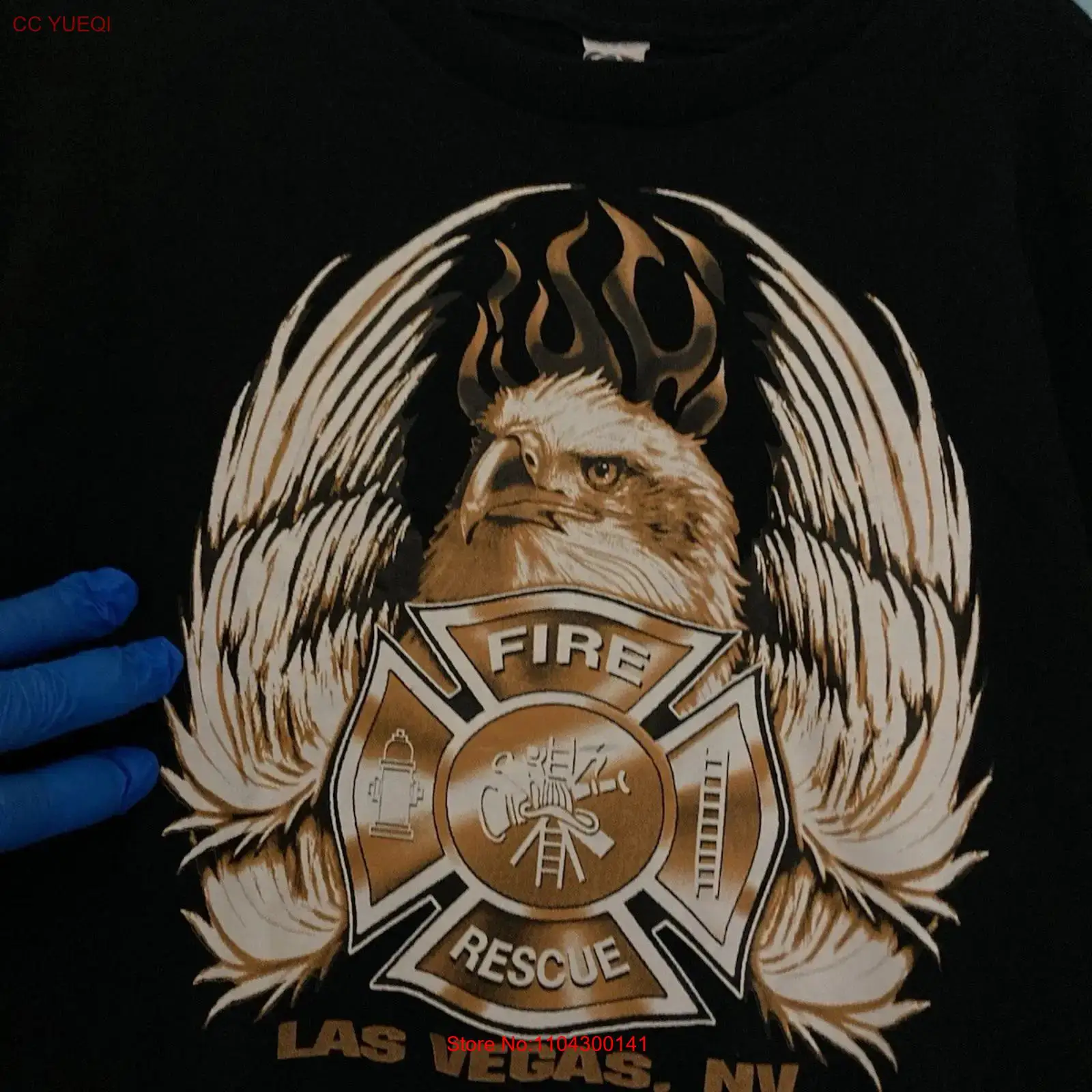 LAS VEGAS FIRE RESCUE เสื้อยืด - Vintage Fashion Las Vegas บทวิจารณ์และราคา
