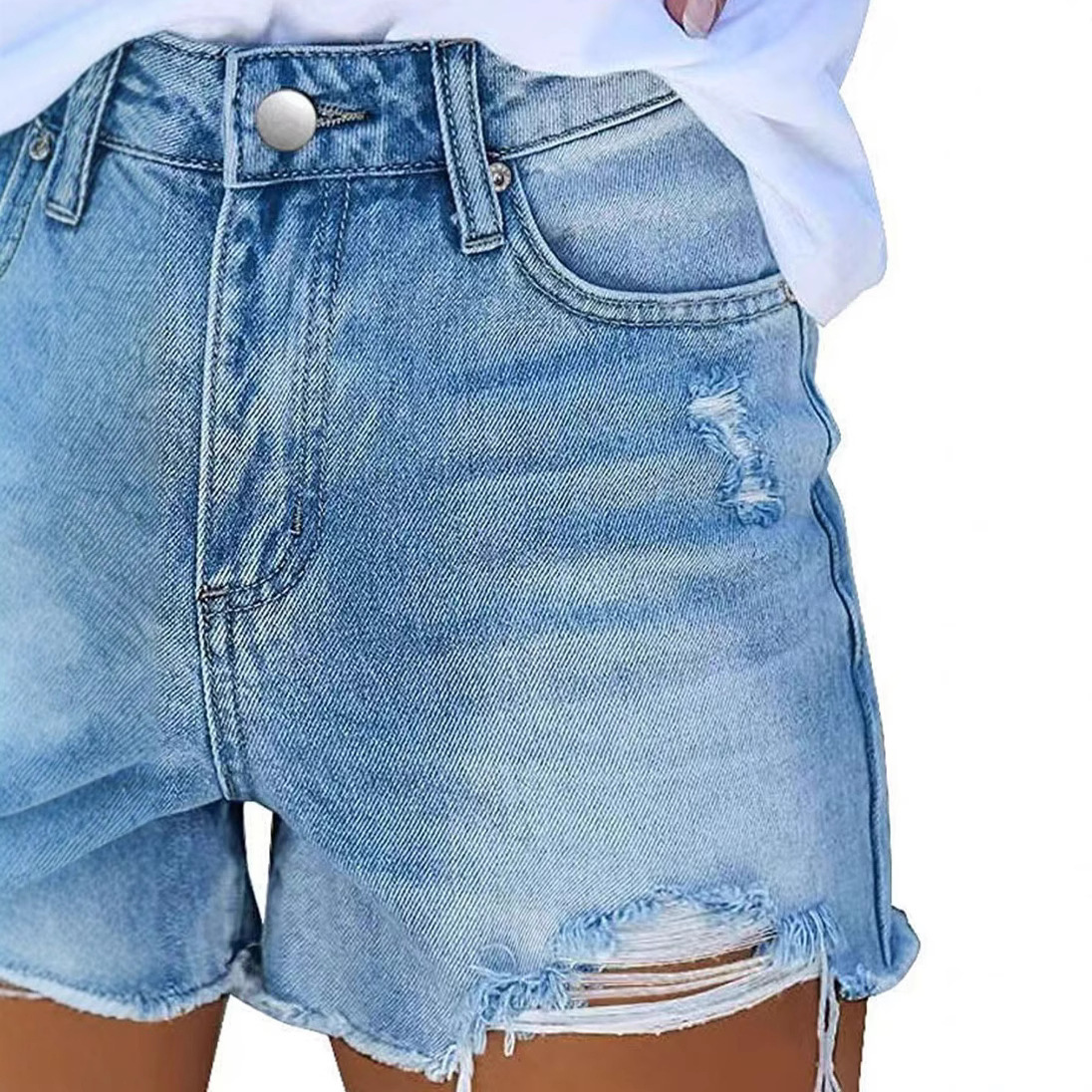 กางเกงยีนส์ขาสั้นสไตล์วินเทจอเ - Vintage Fashion Style Female บทวิจารณ์และราคา