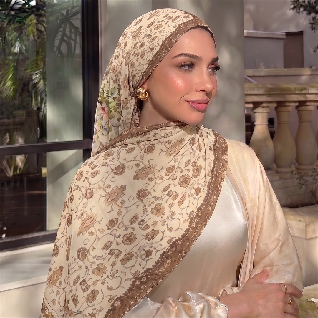 ผ้าคลุมศีรษะลายดอกไม้สไตล์วินเ - Vintage Fashion Hijab บทวิจารณ์และราคา