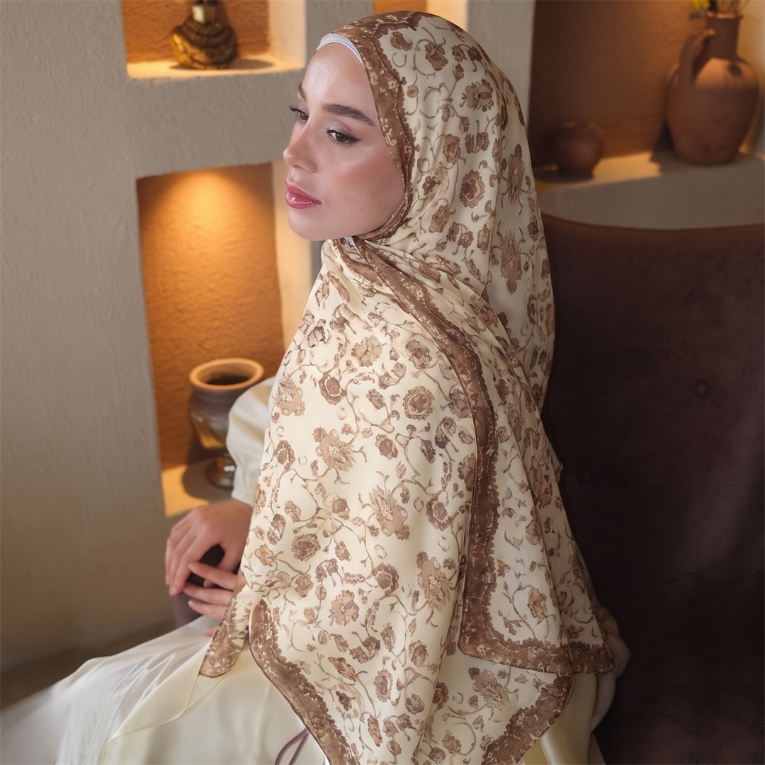 ผ้าคลุมศีรษะลายดอกไม้สไตล์วินเ - Vintage Fashion Hijab บทวิจารณ์และราคา